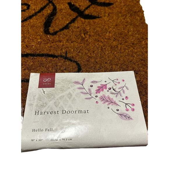 Loloi Harvest Pumpkin “Gather” Coir Doormat 18x30 Fall Autumn Decor NWT - Picture 2 of 3
